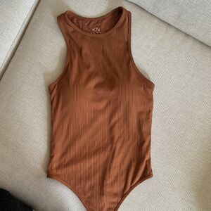 Ribbed Padded Bodysuit